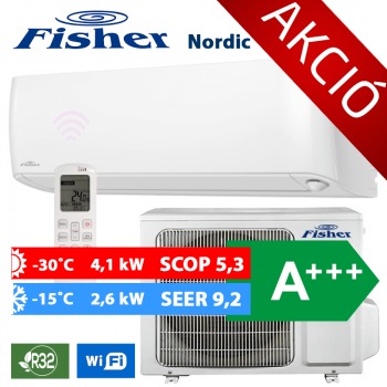 Fisher FSAIF-NORD-123AE3 / FSOAIF-NORD-123AE3 Nordic split klíma R32, WIFI 3,5 KW
